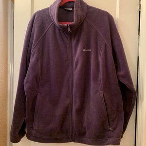 Purple Fleece Columbia Zippered Jacket Size 3X $15 OBO